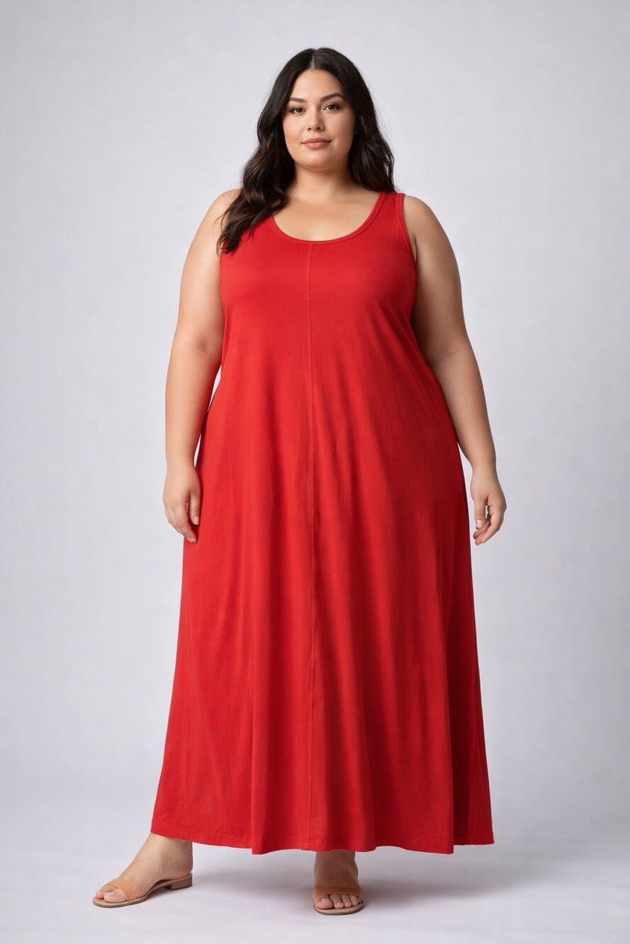 Elizabeth and James Womens Red Sleeveless Maxi Dress SZ XL